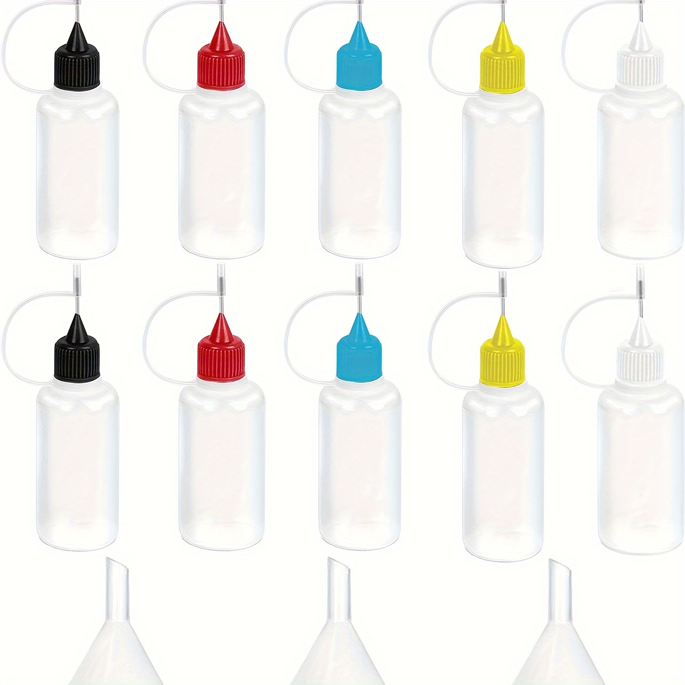 Needles Precision Tip Applicator White Lids Translucent Glue - Temu