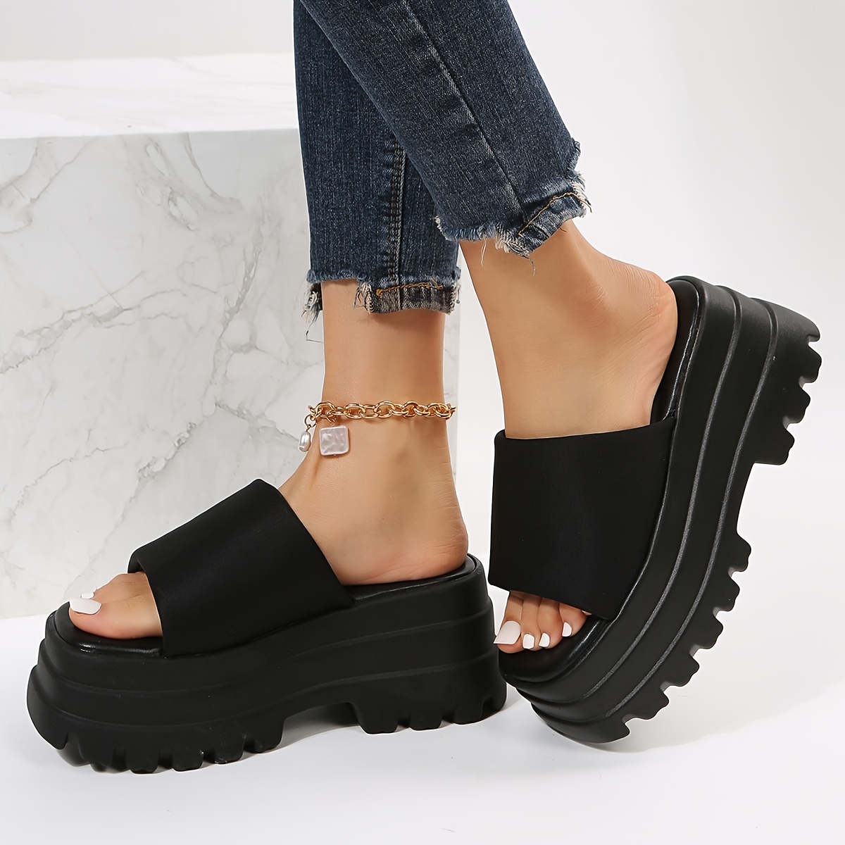 Womens 2023 Platform Platform Slide Sandals Chunky Fisherman Slides With  Double G Slider, TPU Rubber, Hook & Loop Design Perfect For Beach And  Casual Wear Available In Sizes 35 45 From Christmasx, $17.97