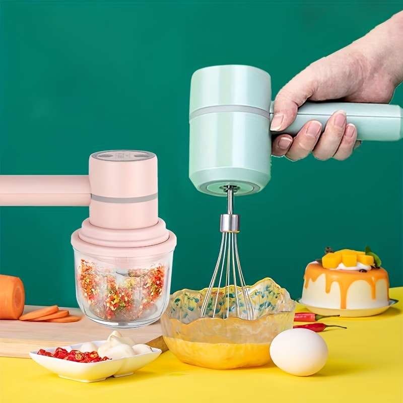 Wireless Handheld Electric Egg Beater Cake Mixer, Specification: Single Rod  (Pearl White)