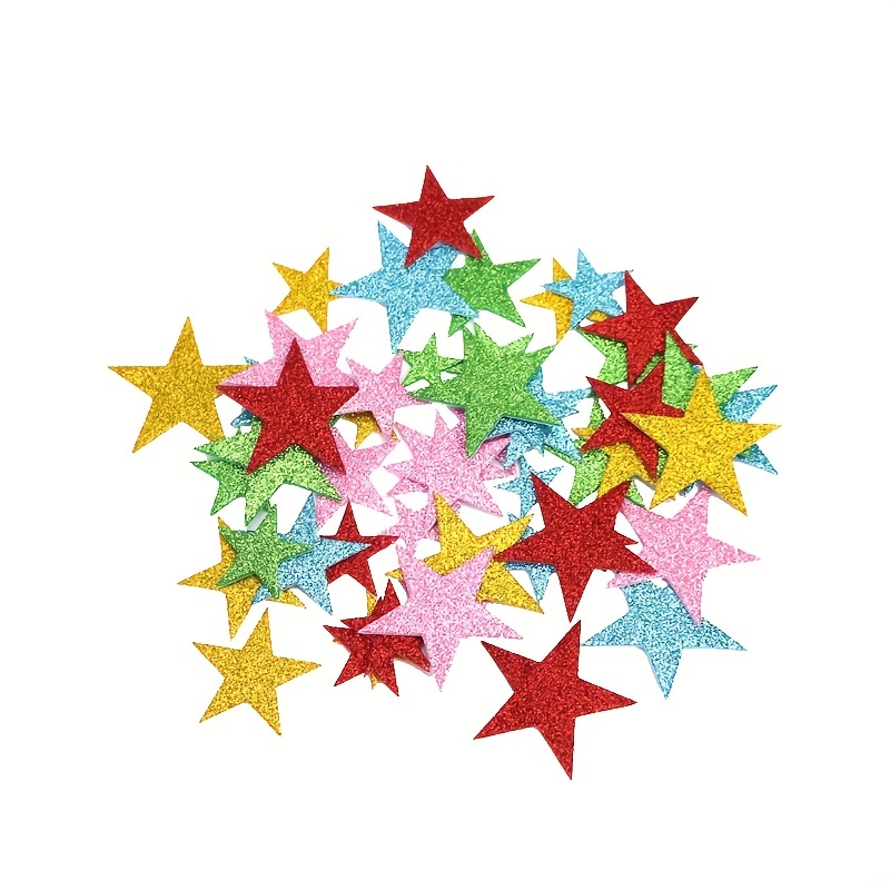 

70pcs Colorful Glitter Glitter Stickers - Perfect For Diy Kindergarten Classroom Party Decorations, Christmas Star Decoration Wall Crafts (mixed Colors)