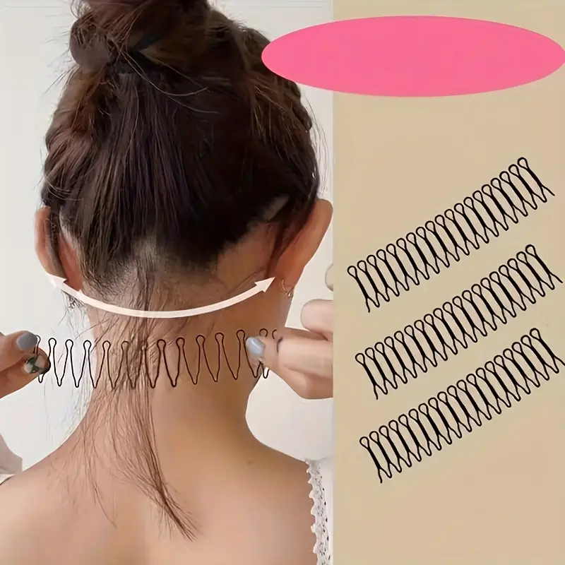 U Shape Hair Pins Invisible Hair Finishing Fixer Combs Mini - Temu