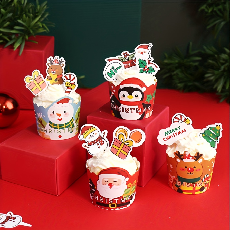Caissette Cupcake Noel : Lot de Caissettes en Papier pour Muffins