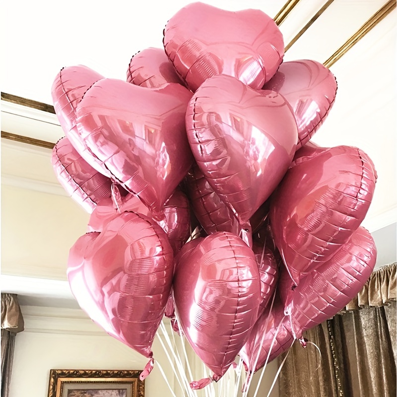 Bouquet de ballons d'anniversaire en aluminium, rosé, paquet de 7