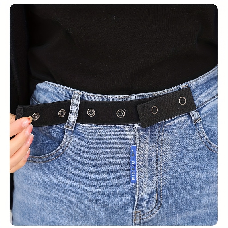 2pcs Elastic Waist Extension Belt, Adjustable Belt Waist Extension Buckle,  Men's And Women's Jeans Pants Buckle Extender, Suitable For Pregnant Women  And Fat Men Pants, Elasticity Moderate