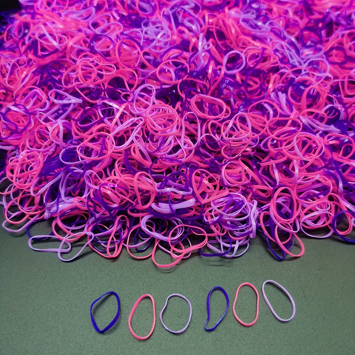 1000PCS Elastic Rubber Bands Hair Bands For Women Soft Colorful