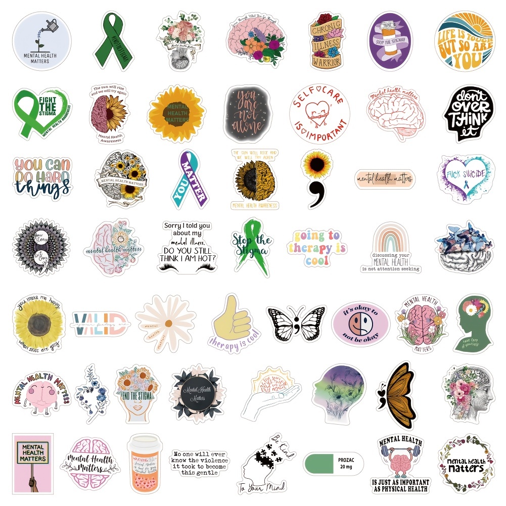 Mental Health Stickers inspirational Psychology Stickers For - Temu