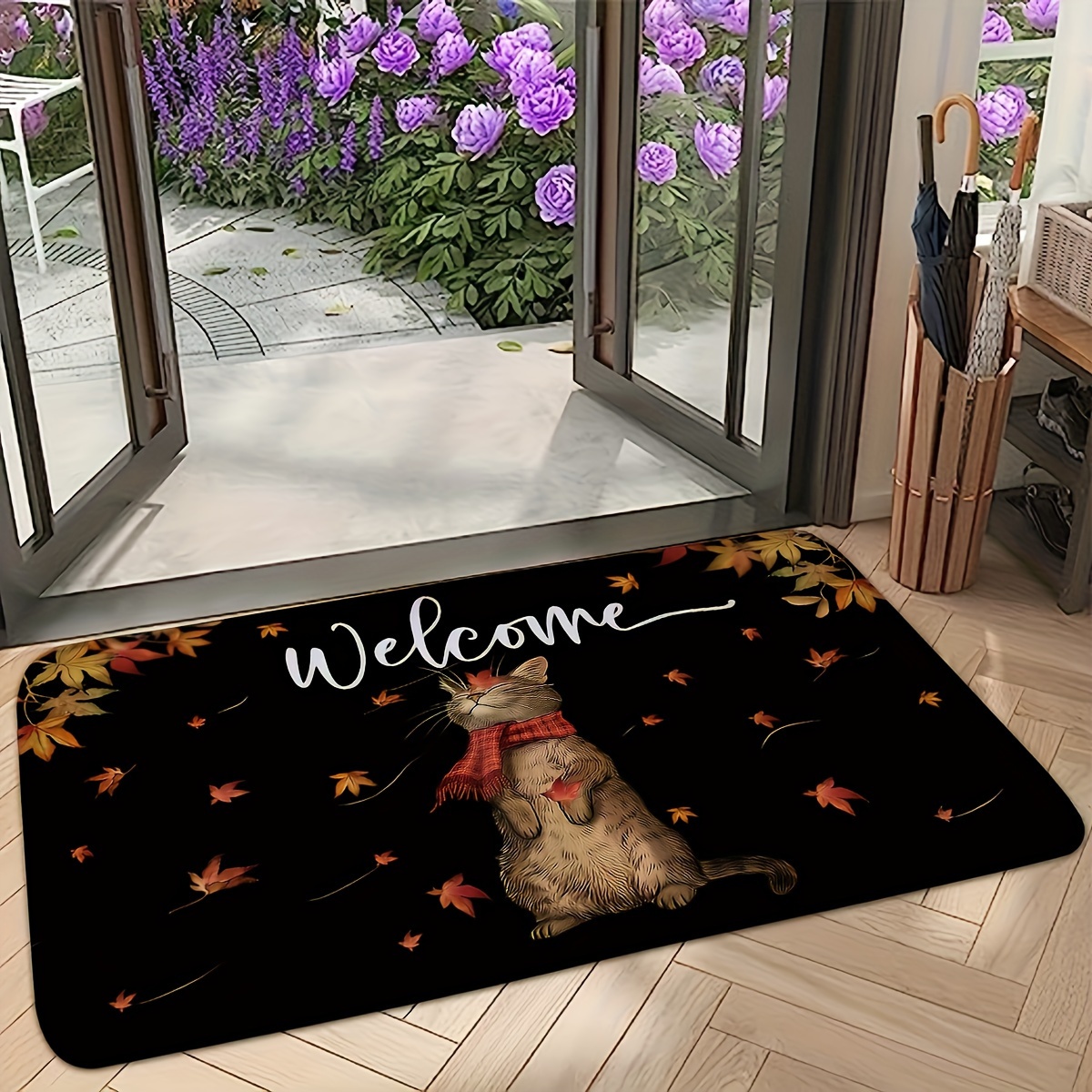 1pc Welcome Home Printed Outdoor Carpet, Skin-friendly, Thick