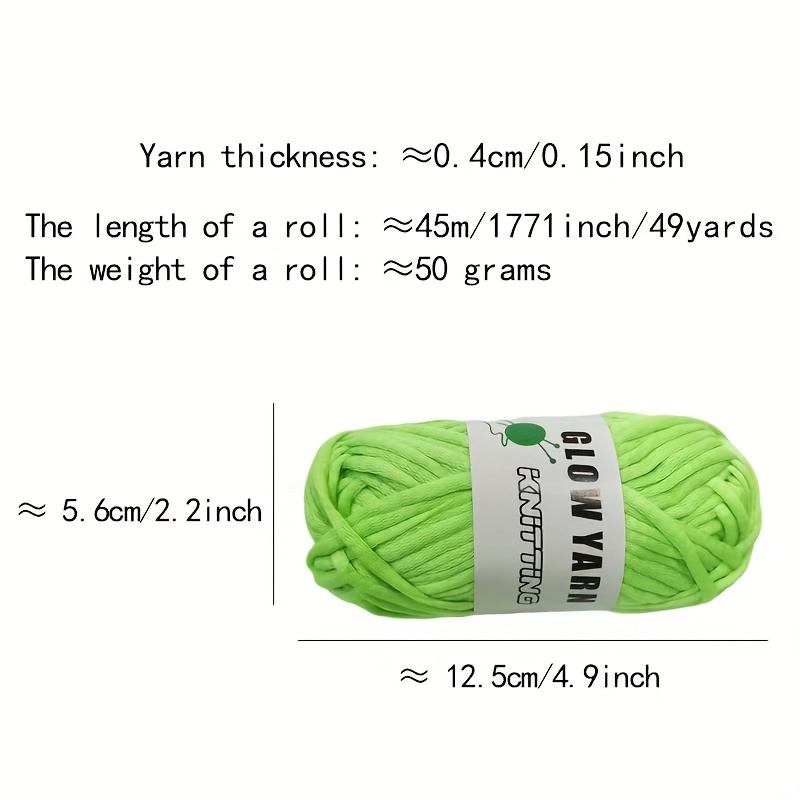 1pc Glow In The Dark Yarn, Luminous Yarn, Soft And Perfect For DIY Knitting  And Crocheting, Knitting Supplies