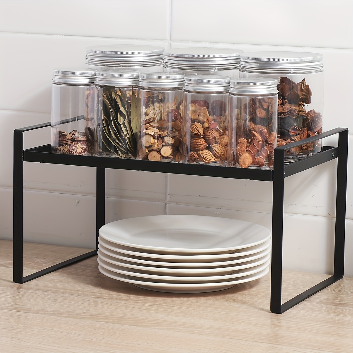 Kitchen Countertop Shelf Cabinet Shelf Spice Rack Shelves Temu