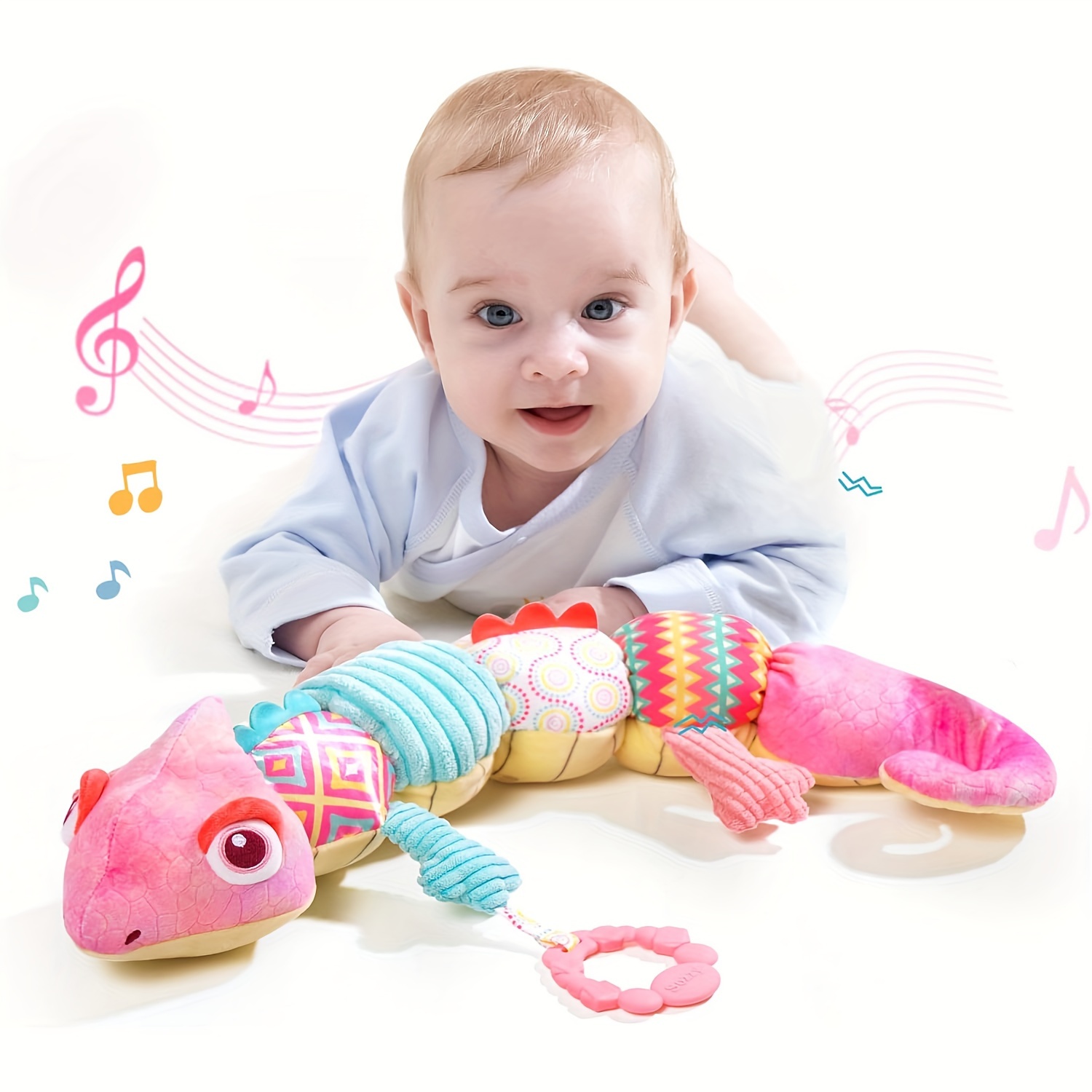 Sonajero Bebe Musical Infantil Animalitos Con Luces Y Sonido