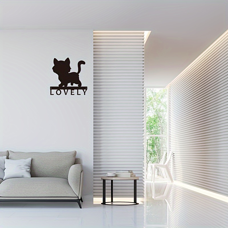 1pc 猫柄 アイアンウォールデコレーション アートペンダント 寝室装飾