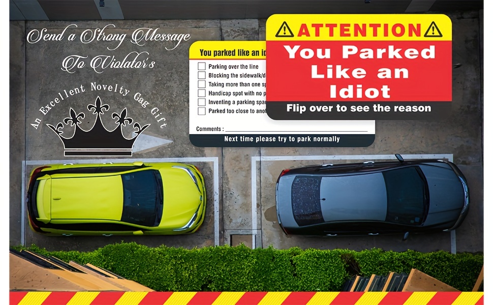 50pcs Funny Business Cards, Bad Parking Cards Multi Reasons Violation  Stocking Stuffers For Adults