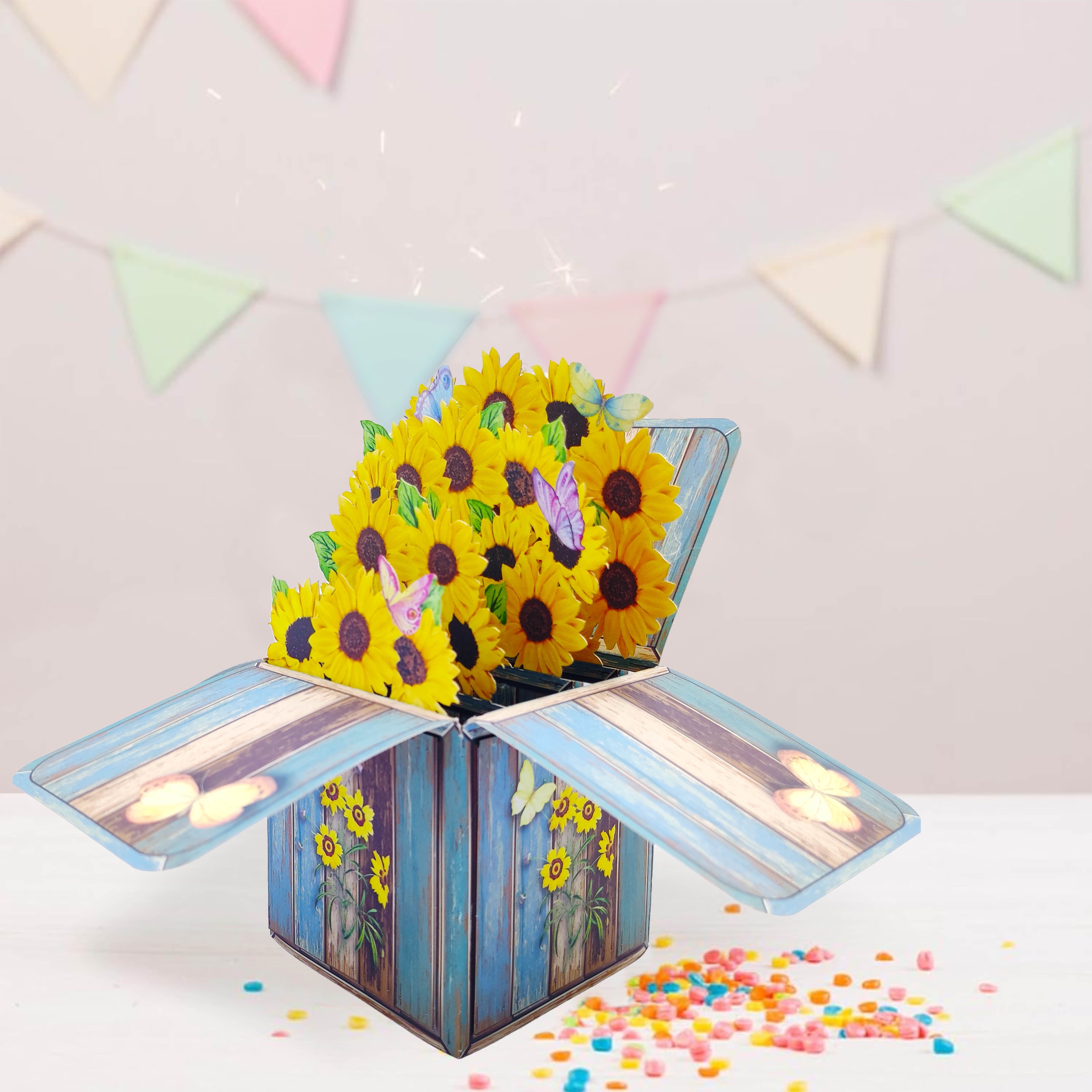 1 Pezzo Biglietto Pop up 3D Con Girasole Biglietto D'auguri - Temu