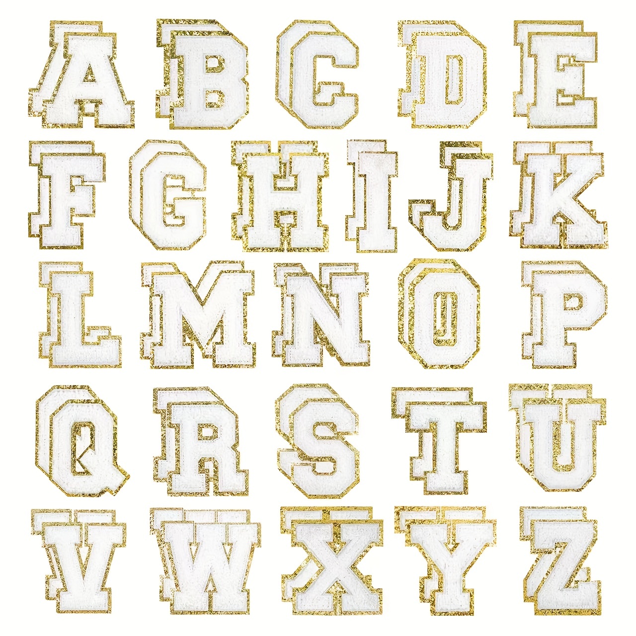 Sew Iron Letters Patches A z Alphabet Applique Patches - Temu
