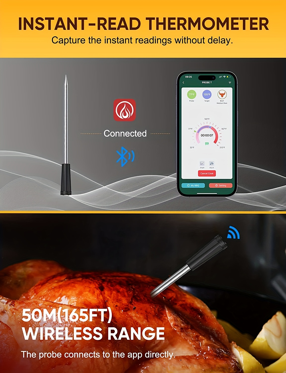 Digital Single Probe Roast Alert Thermometer