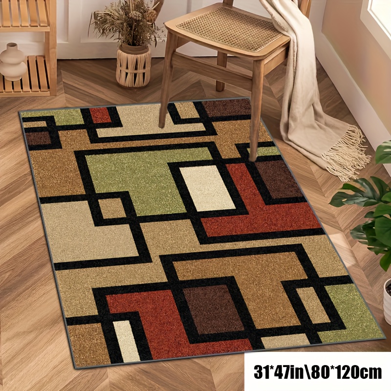 Imitation Cashmere Rugs Living Room Rugs: Soft Bedroom Rugs Without Shed  Washable Farmhouse Geometric Pattern Plaid Circle Rugs For Kitchen Dining  Home Office Table Under Floor - Temu