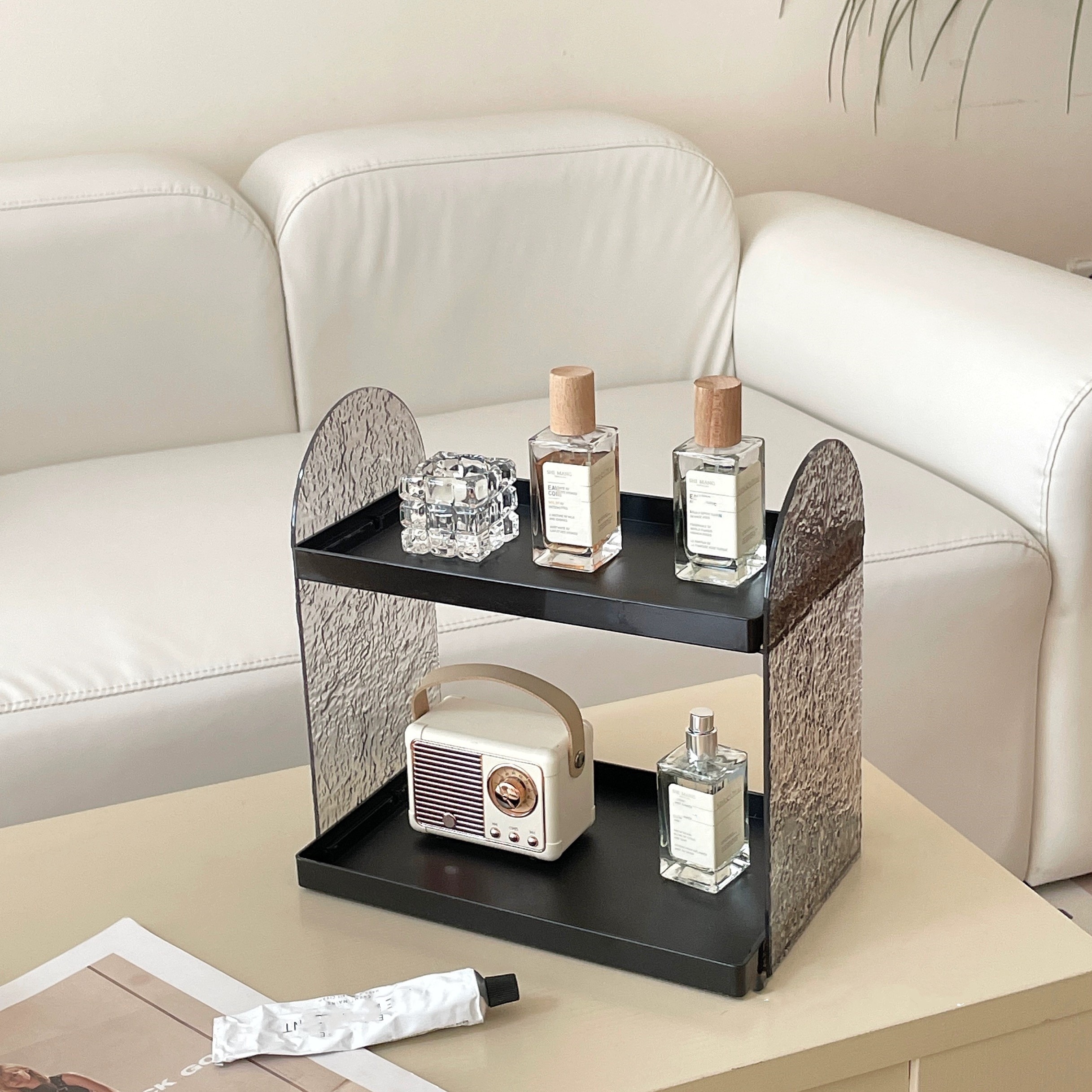 Glacier Pattern Storage Rack Double layer Aromatherapy Perfume Cosmetics Display