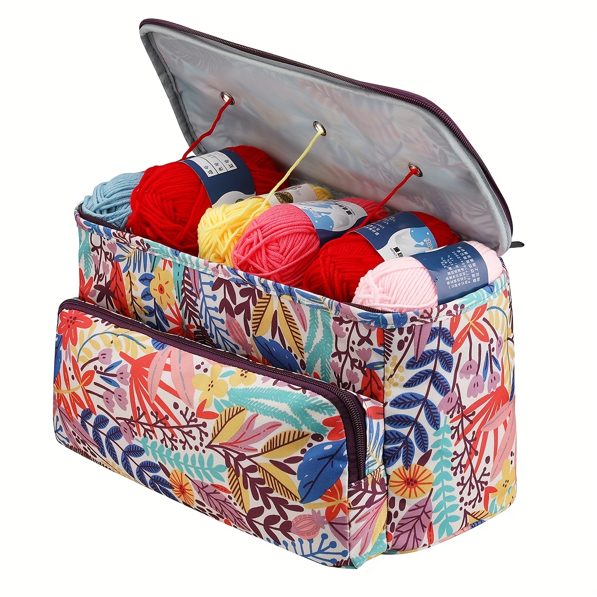 1Pcs 40cm Knitting Needle Organizer Knitting Needle Storage Bag Plastic  Storage Box Multi-function Box Sewing Tools Organizer