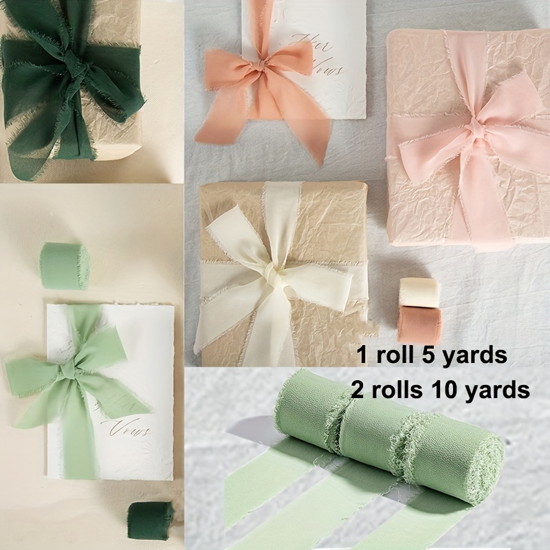 2Roll 4CM Sheer Organza Ribbon - 20 Yards for Gift Wrapping, Bouquet  Wrapping, Decoration, Craft 