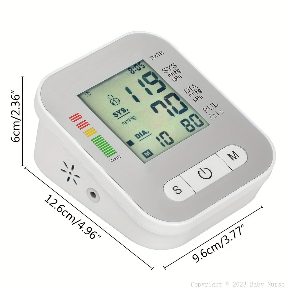 Blood Pressure Monitor Digital Wrist Blood Pressure Machine Automatic Cuff  BP Detector 2x99 Readings Memory Large Display Voice With Carrying Case