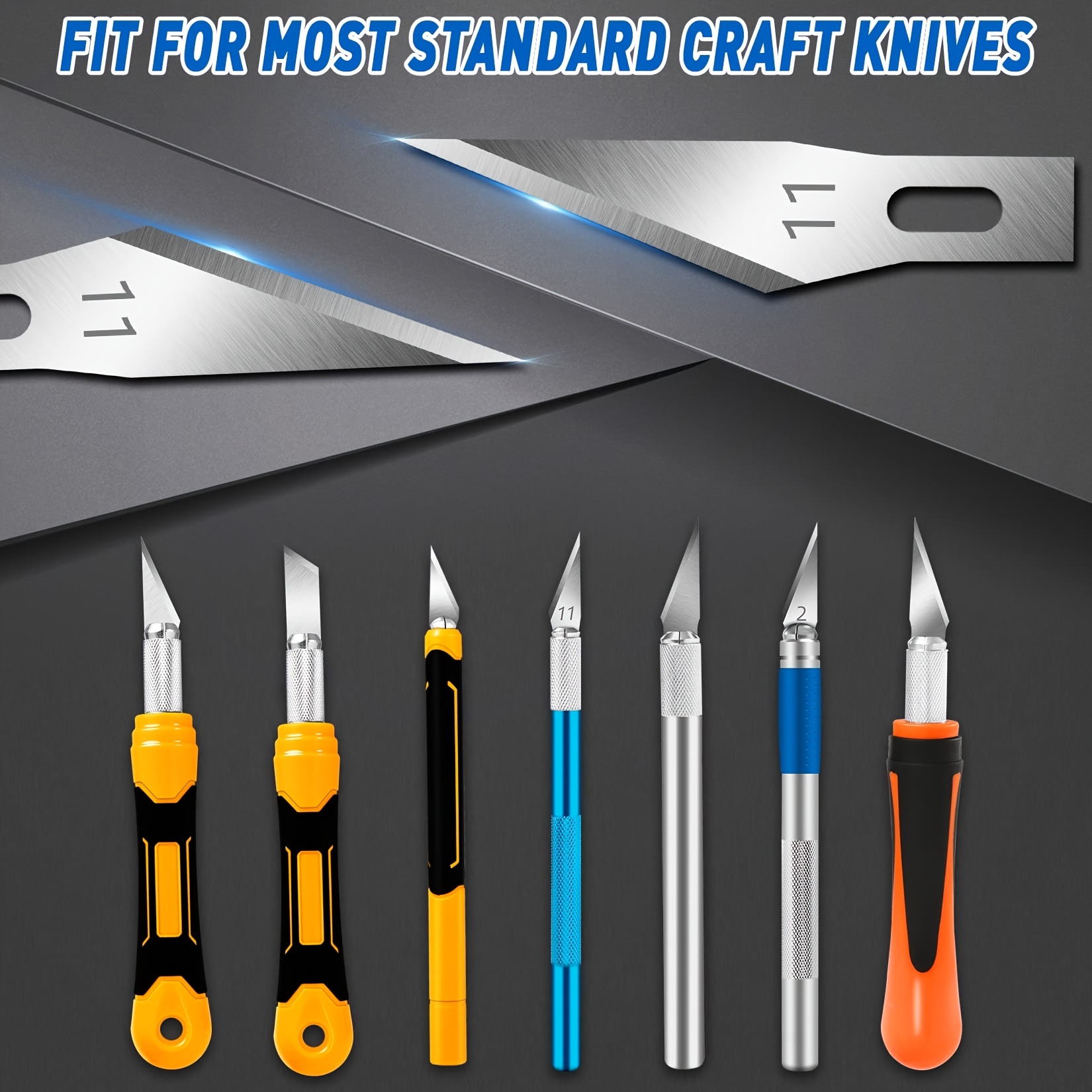 Nicpro 240PCS Hobby Blades Set, Art Excel Utility #11 Blades Refill Cu