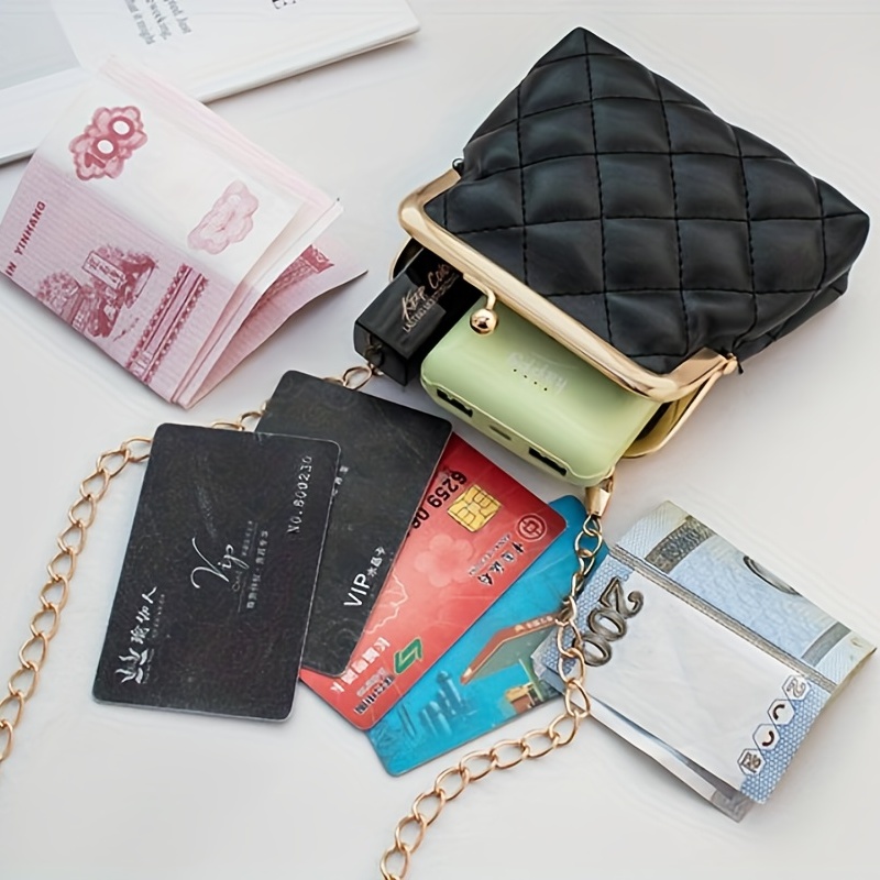 Argyle Quilted Clutch Purse Chain Crossbody Bag