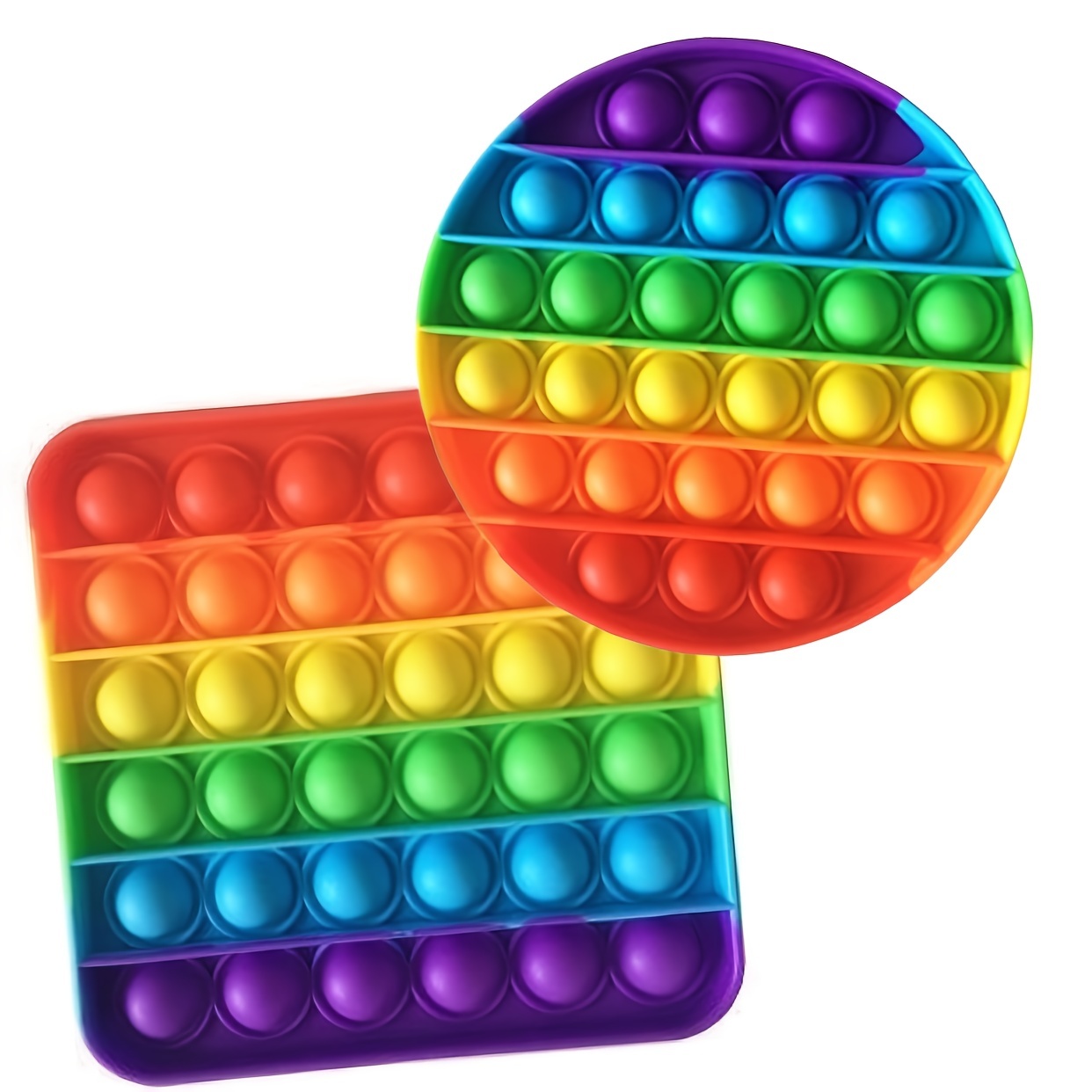 Lot De Deux Jouets En Plastique Pour Enfants, Coloré Rainbow Slug