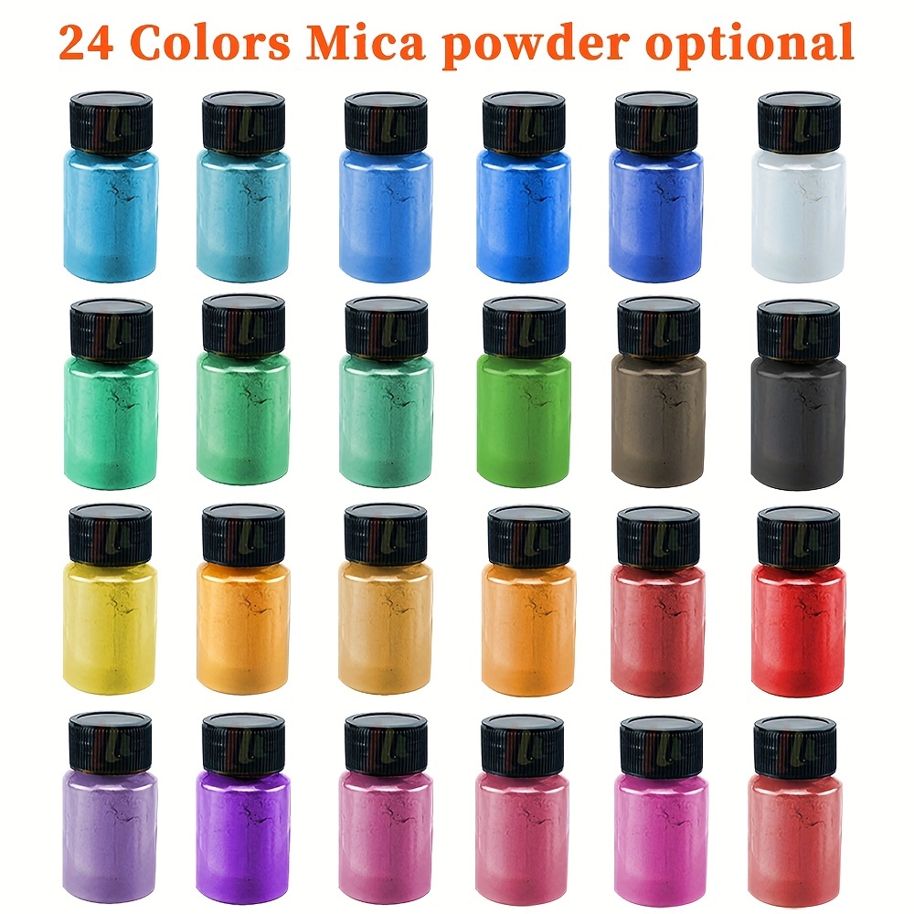 24 Colors Mica Powder Set /bottle Of Natural Pigment Powder - Temu