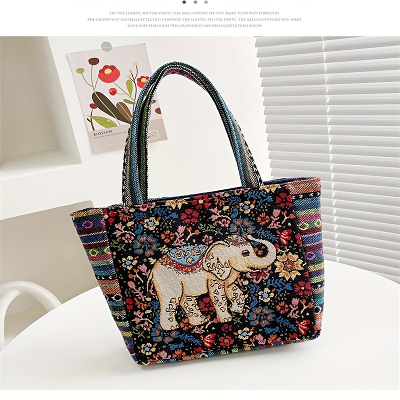 Retro Style Cow Print Tote Bag, Tassel Zipper Shoulder Bag