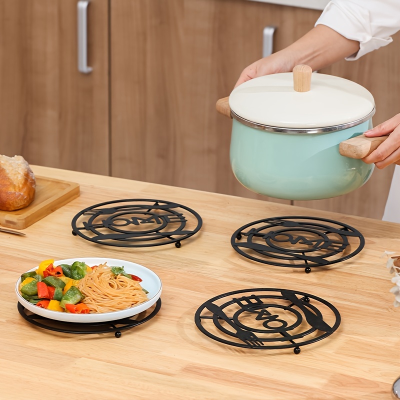 1pc Pot Holders Trivets Black Pot Stand Kitchen Trivets For Hot Dishes  Trivets For Kitchen Counter Pot Holder Trivet Mat - Home & Kitchen - Temu