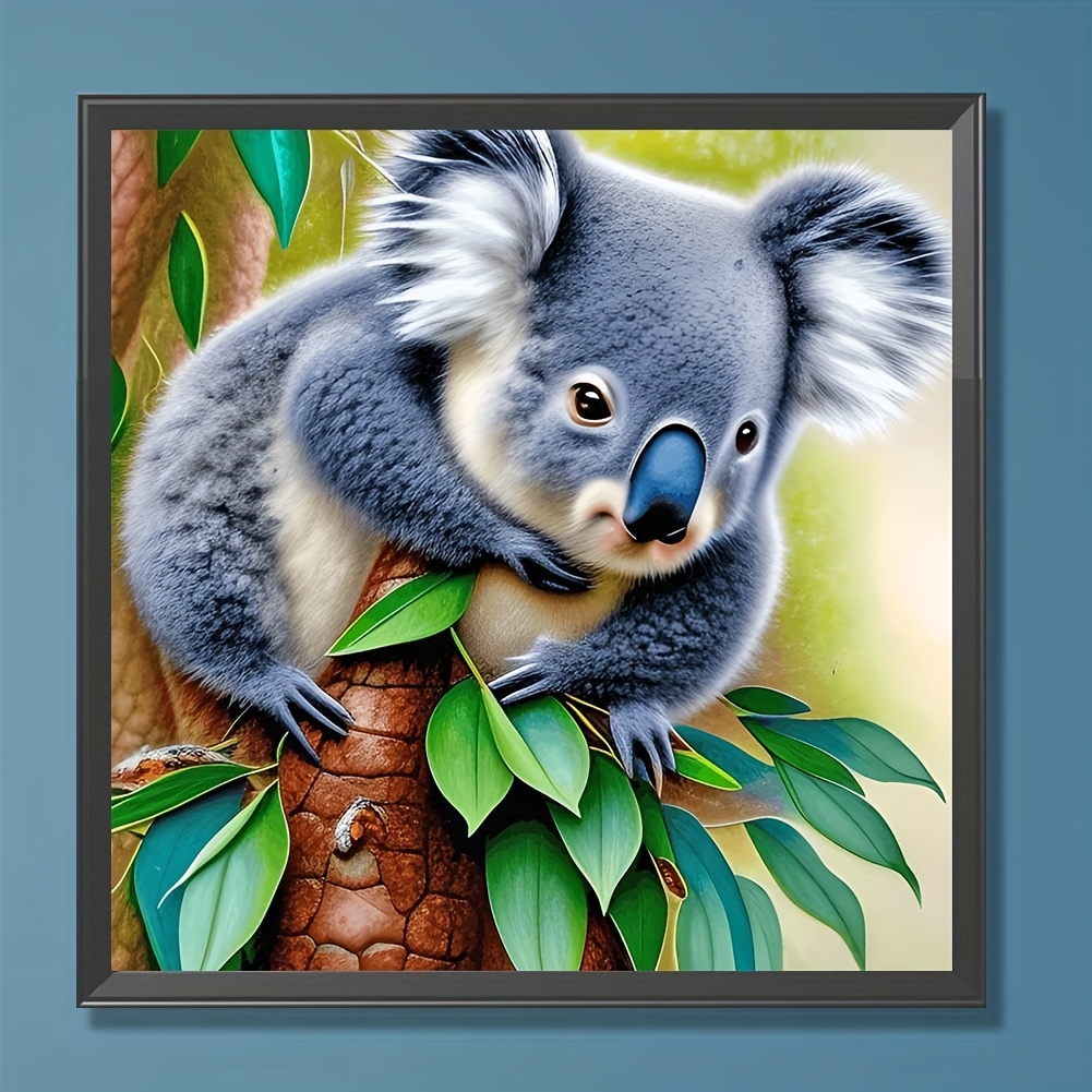 1pc 20x20cm/7.87x7.87in Koala Artificial Diamond Painting Tool Adults 5D  DIY Diamond Art Tool Suitable For Beginners Round Full Diamond Gem Painting  A