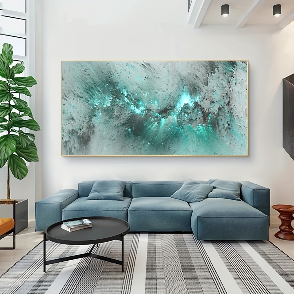 1pc Canvas Painting Abstract Green Cloud Painting Wall Art Decor For Living Room Wall Decor Bedroom Wall Decor Canvas Wall Art Decor No Frame 19 68 39 37inch