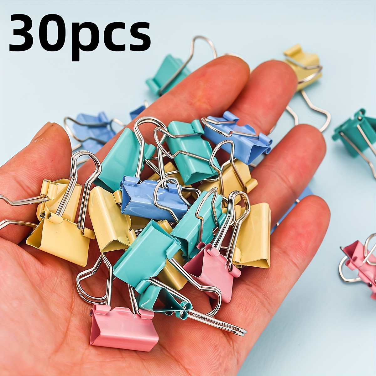 

20pcs Mixed Color Long Tail Clip Folder - Perfect For Office Supplies & Test Paper Book Clips!