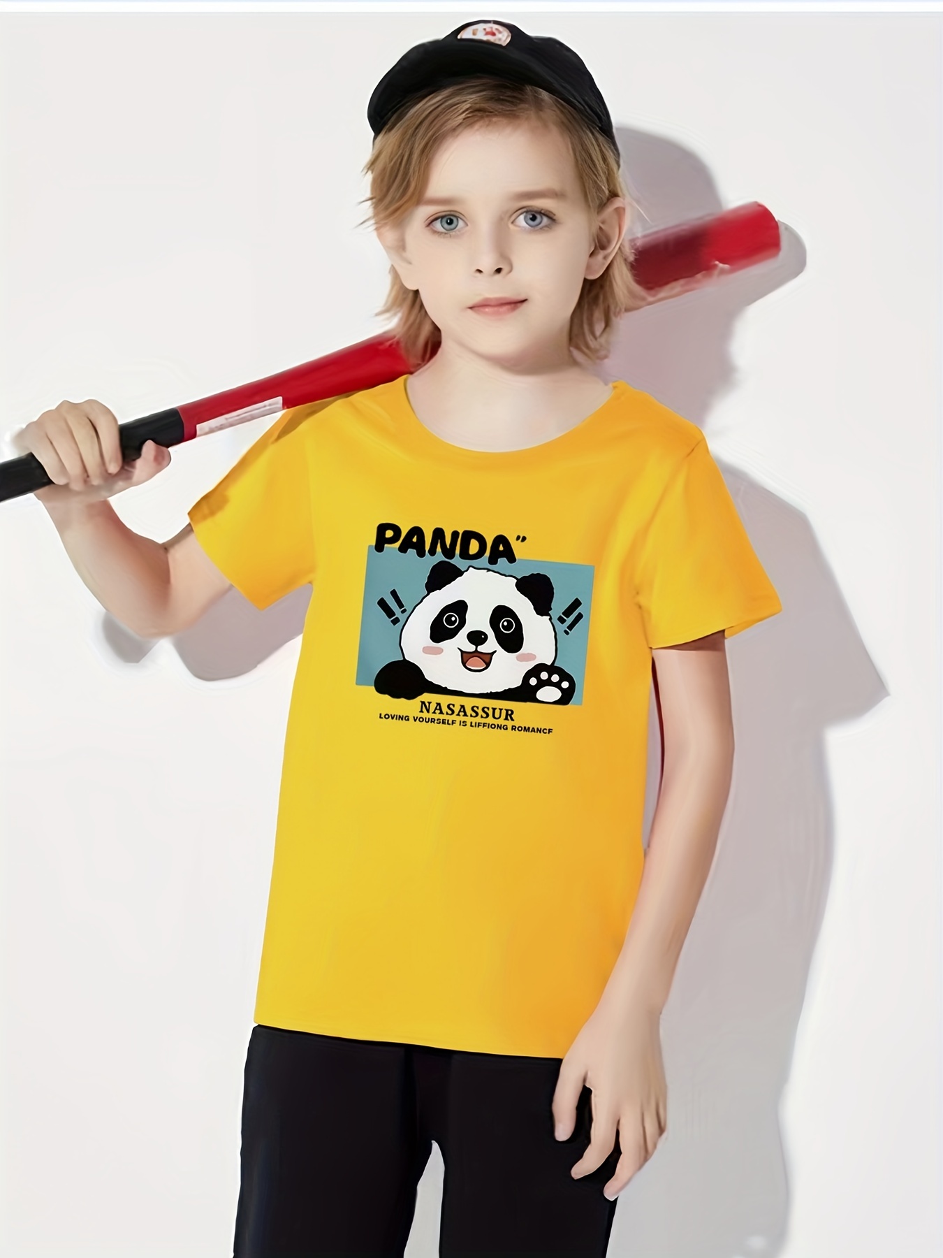 Adorable Panda Print T shirts Boys Cool Lightweight Comfy - Temu South ...