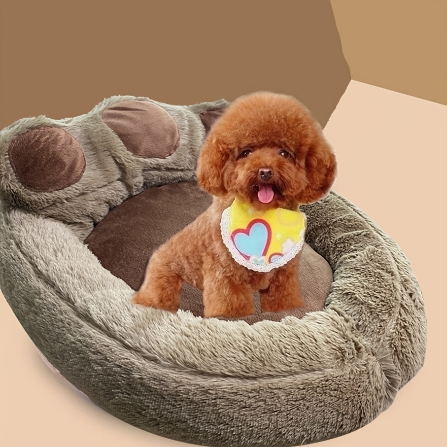Comfort Soft Plush Dog & Cat Bed with Removable Cushion
