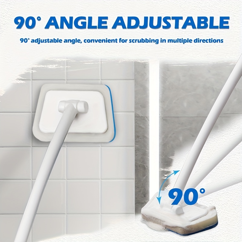 Durable Toilet Cleaning Brush Removable Bathroom Wall Floor Scrub Brush  Long Handle BathTub Shower Tile Cleaning