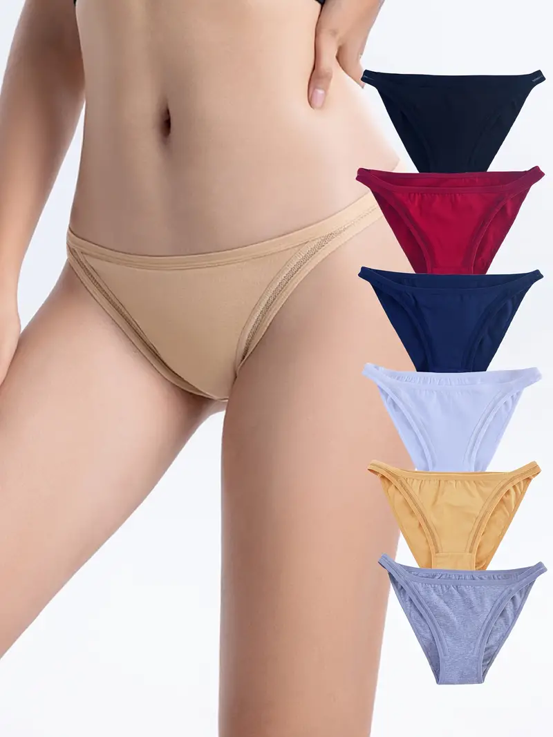 Simple Solid Briefs Comfy Breathable Stretchy Intimates - Temu Belgium