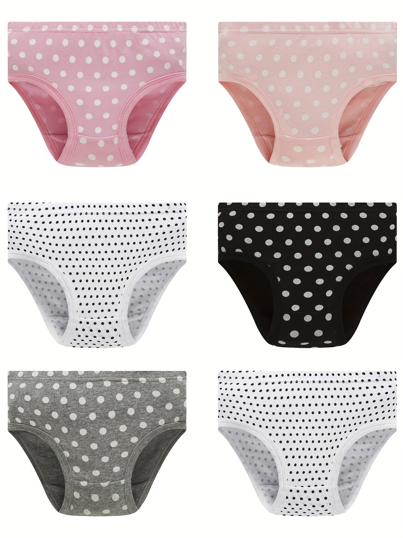 Evelin BEE 6 Pack Kids Girls Cotton Underwear Briefs Soft Underpants Panties  : : Clothing, Shoes & Accessories