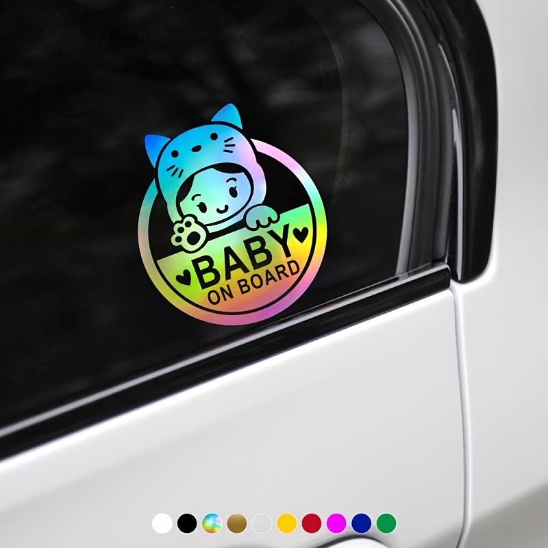 Baby Board Car Sticker Fashion Waterproof Vinyl Decal Car - Temu
