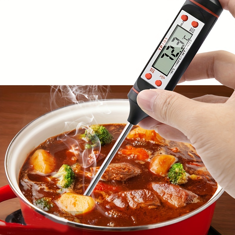 Instant Read Meat Thermometer For Grill And Cooking (black)