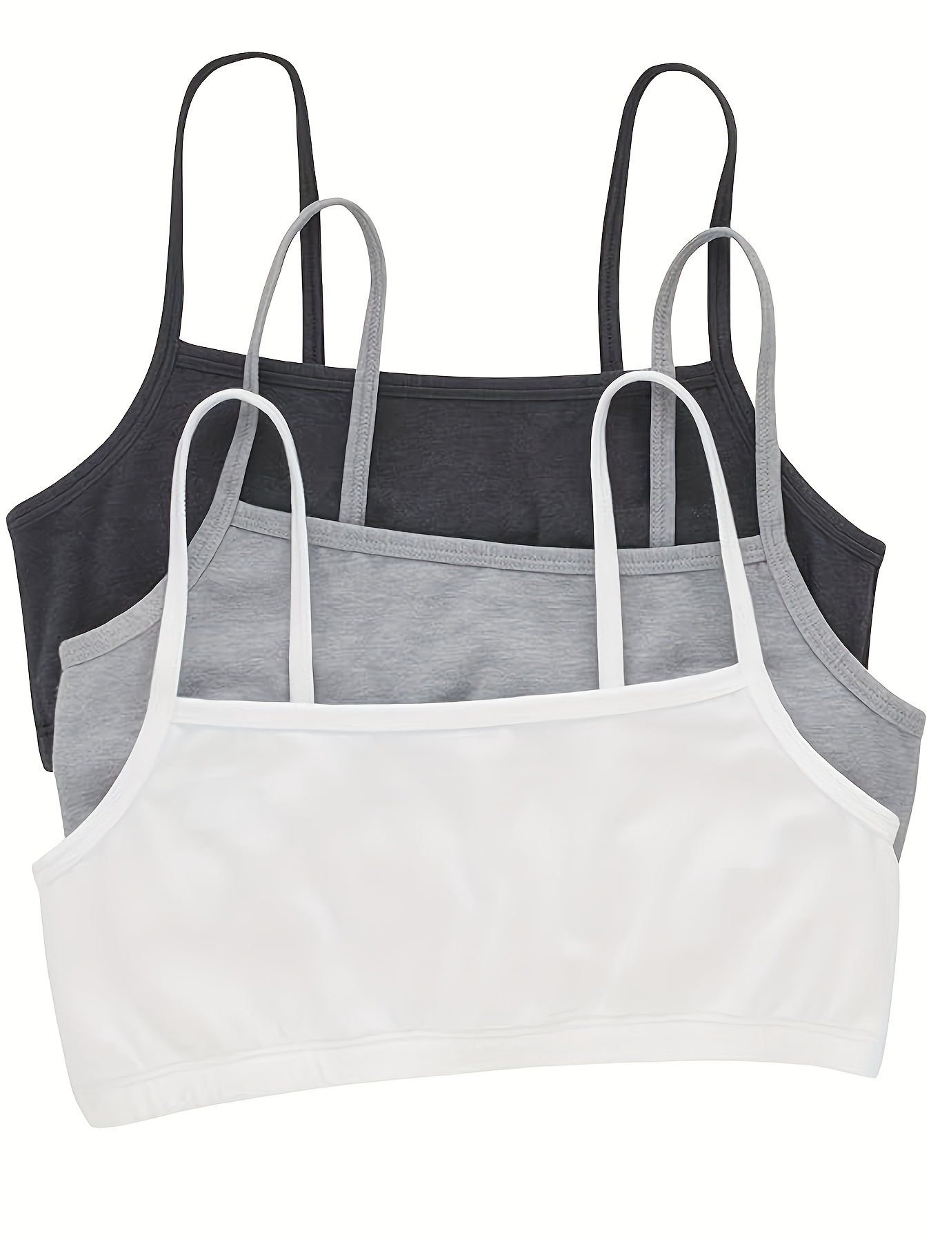  Fruit of the Loom Girls' Soft and Smooth Training Bra, Black  Hue/White/Grey Heather: Clothing, Shoes & Jewelry