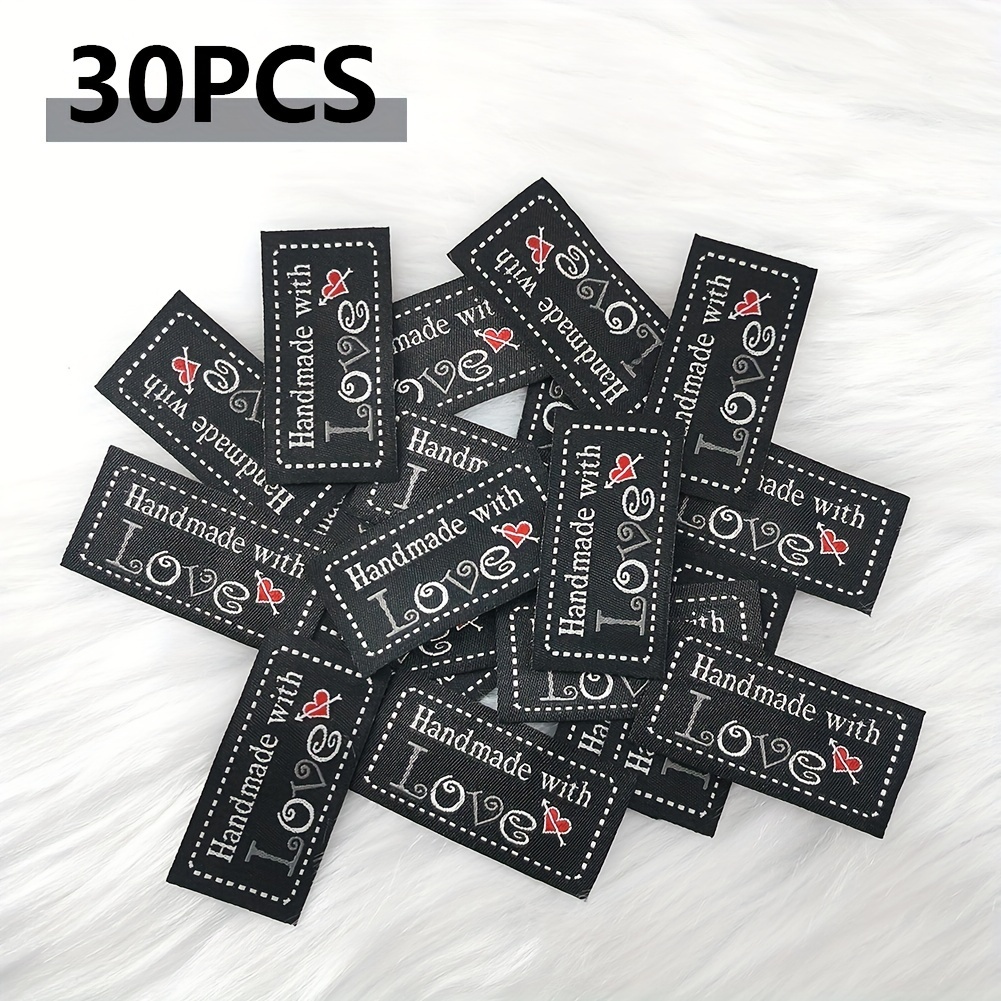 150pcs Woven Sewing Clothing Labels 5 Colors Word Handmade with Love  Clothes Labels Embroidered Garment Label Sew on Tags for DIY Sewing  Knitting