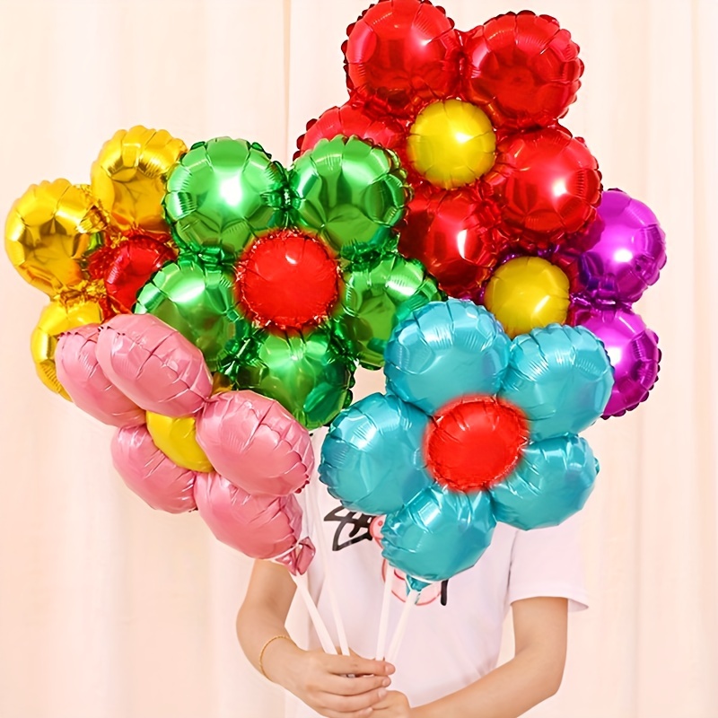 Colorful Flower Aluminum Foil Balloons Perfect For - Temu