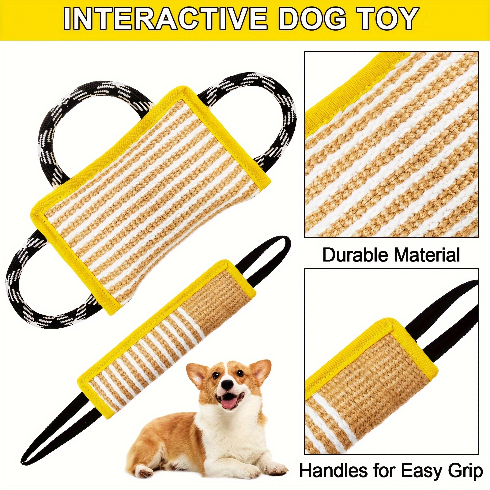 Dog Bite Tug Toy Extra Tough Durable Interactive Toys Puppy