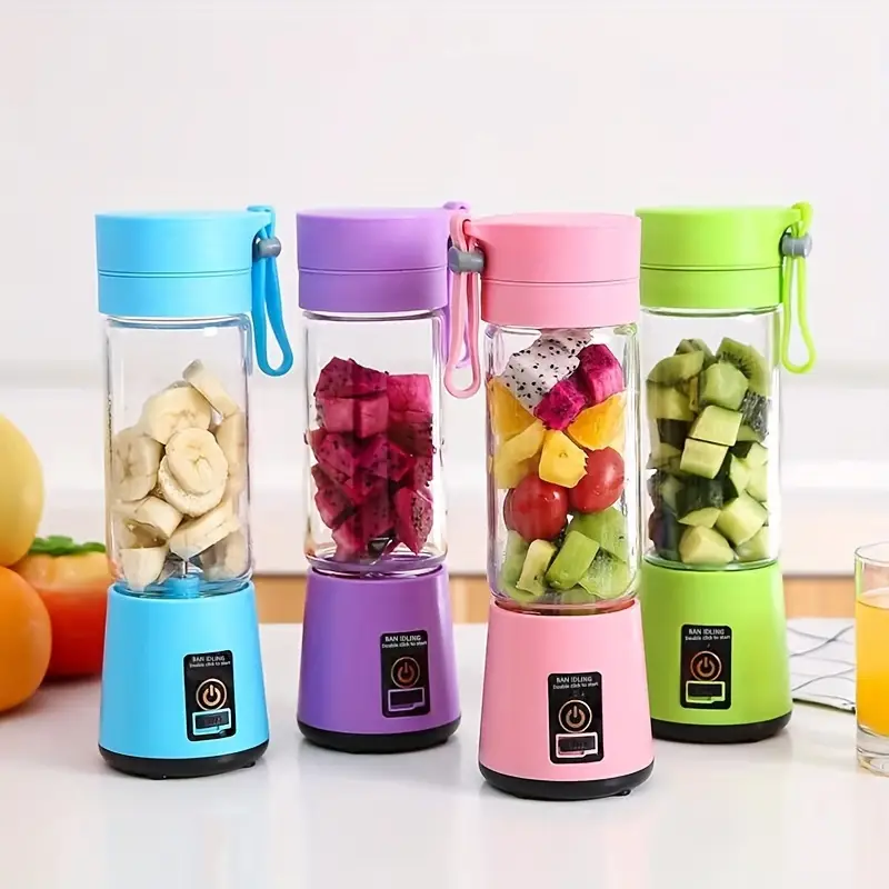1pc wireless portable blender six leaf blade usb rechargeable mini juice blender suitable for juice shakes and smoothies juice milk fruit and vegetable mini juicing cups 0