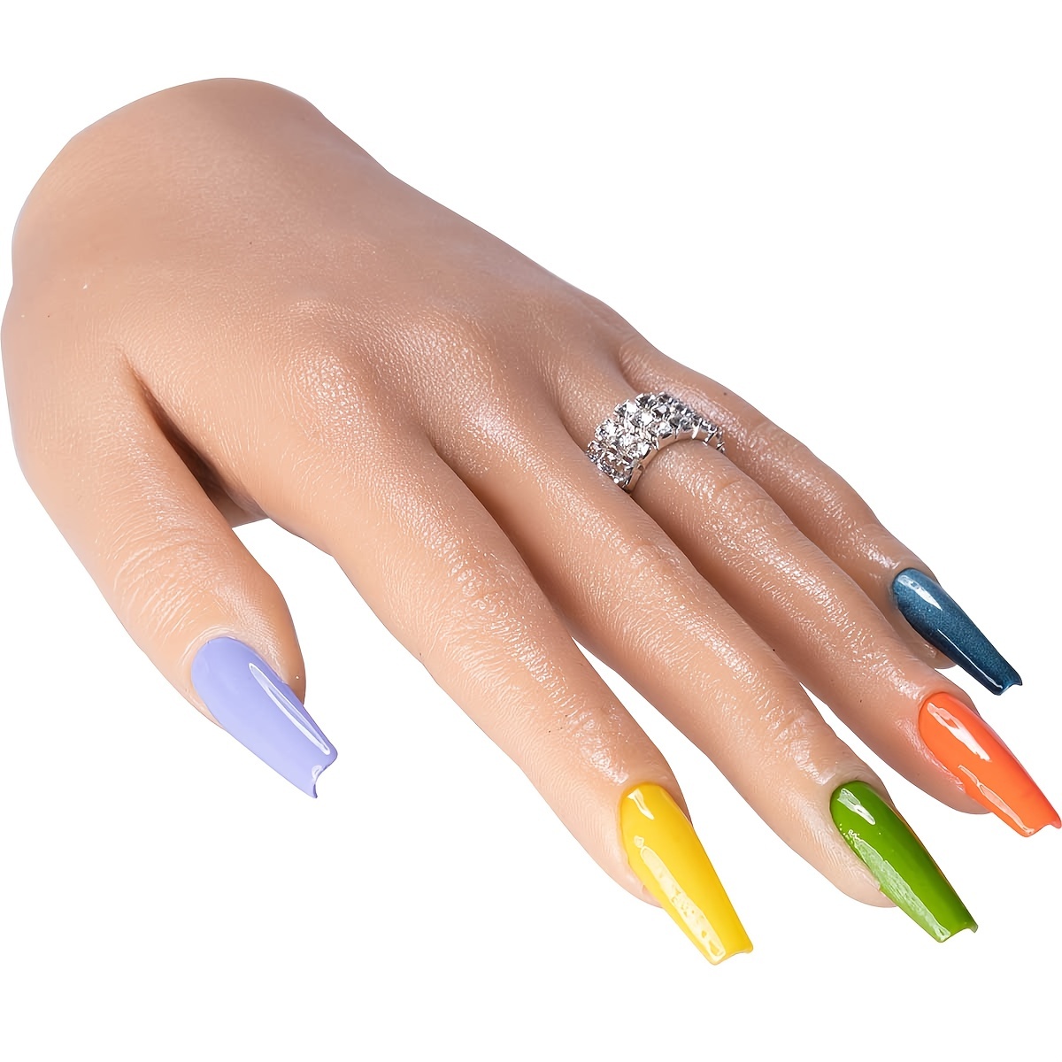 Silicone Practice Hand For Acrylic Nails Professional Manicure