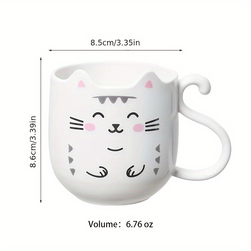 Ceramic Lovely Cat Tea Mug with Infuser & Color Box packing