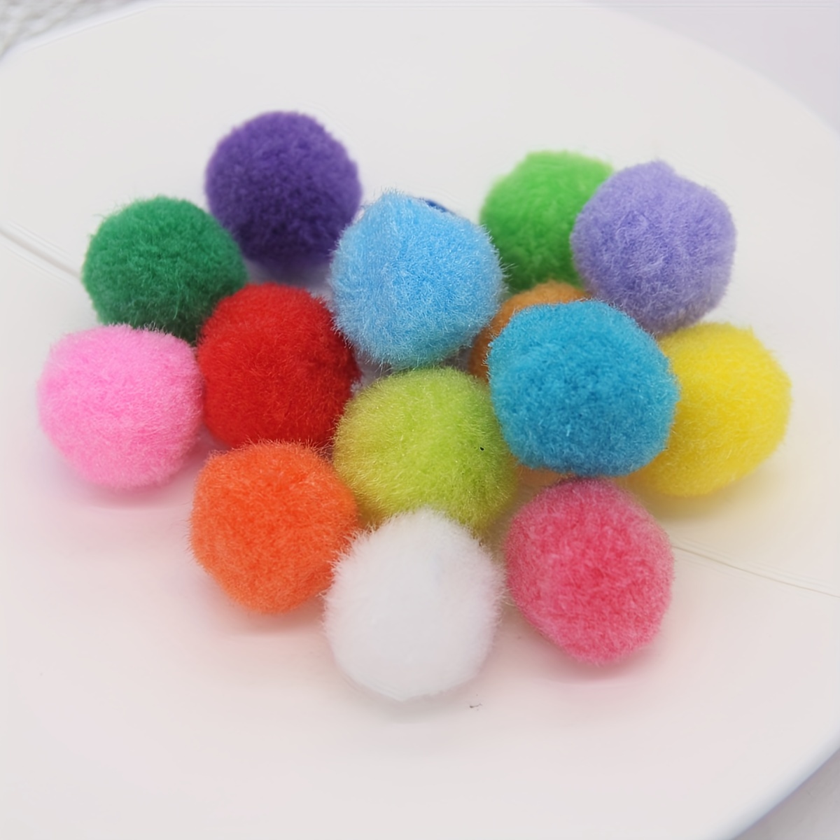 Mixed High Elastic Colorful Small Wool Balls Diy Creative - Temu