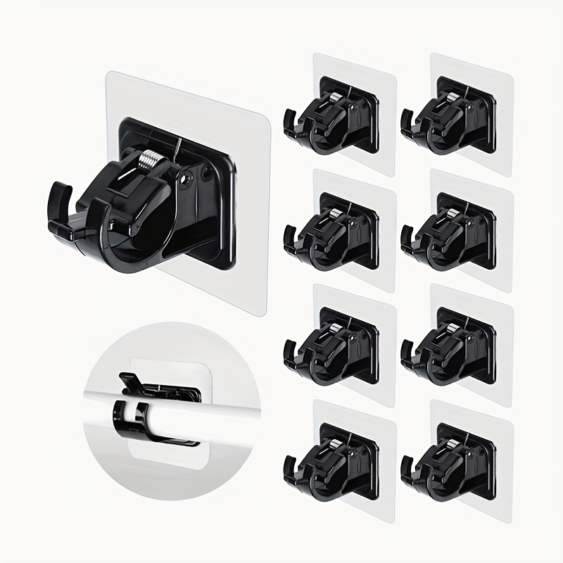 Single Curtain Rod Brackets – No Drill, No Damage – Perfect Curtains Every  Time – 1” Black