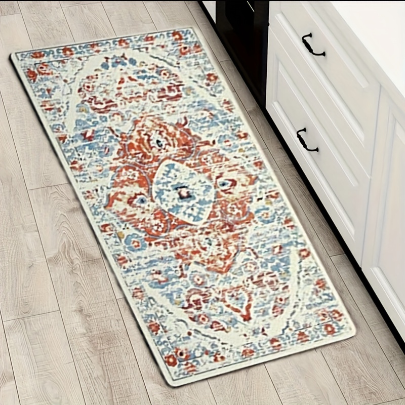 Boho Vintage Absorbent Non Slip Cushioned Rugs Stain - Temu